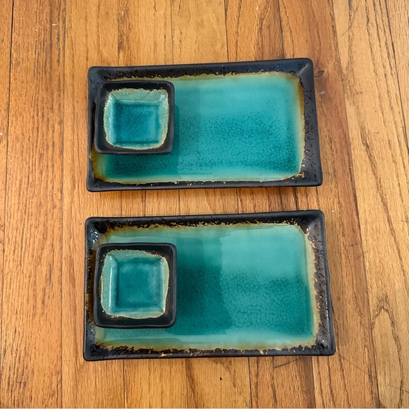 Miya Kosui Green Ceramic Sushi For Two Set - Picture 3 of 16